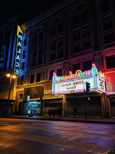 los angeles Palace building night